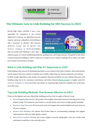 The Ultimate Gate to Link Building for SEO Success in 2025