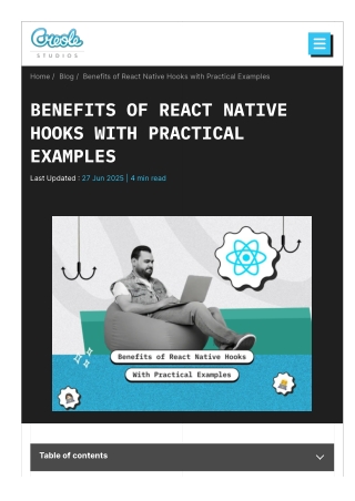 Benefits of React Native Hooks Every Developer Should Know