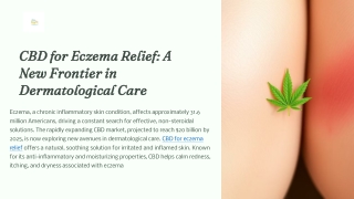 Natural CBD Relief for Eczema-Prone Skin