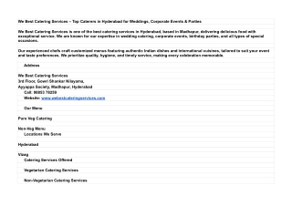 Best veg catering services in Hyderabad with price