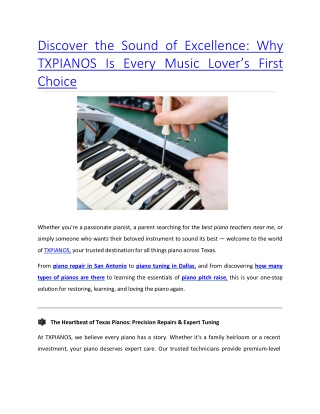 Discover the Sound of Excellence