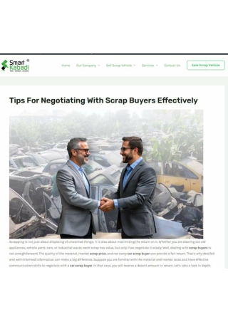 Tips for negotiating with scrap buyers effectively (