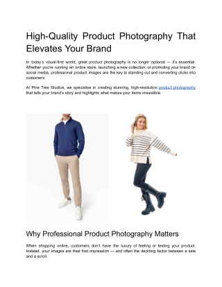 High-Quality Product Photography That Elevates Your Brand