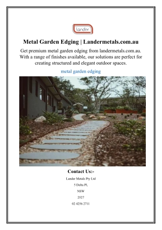Metal Garden Edging | Landermetals.com.au