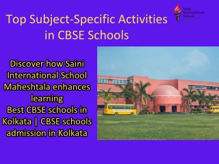 Top Subject-Specific Activities in CBSE Schools