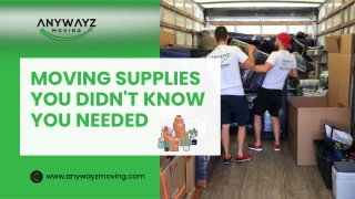 Moving Supplies You Didn't Know You Needed