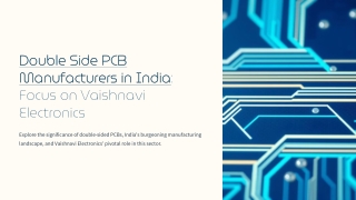 Top Double Side PCB Manufacturers in India – Vaishnavi Electronics