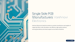 Reliable Single Side PCB Manufacturers in India – Vaishnavi Electronics