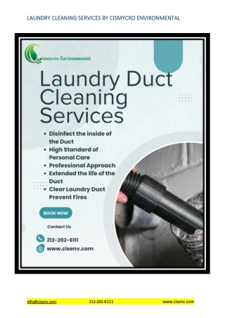 Laundry Duct Cleaning Services By Cismycro Environmental