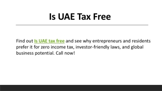 Is UAE Tax Free