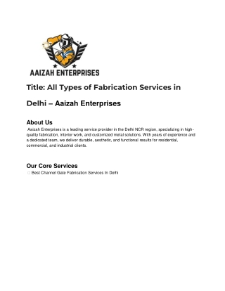 Aaizah Enterprises