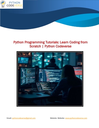 Python Programming Tutorials: Learn Coding from Scratch | Python Codeverse