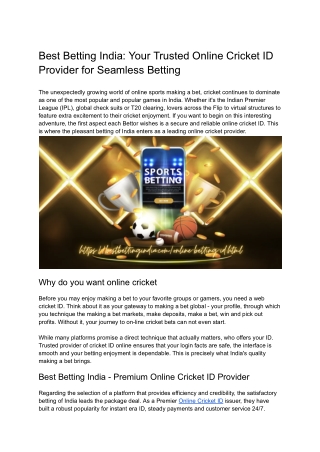 Best Betting India_ Your Trusted Online Cricket ID Provider for Seamless Betting (1)