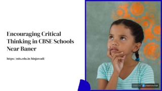 # CBSE Schools Near Baner Encouraging Critical Thinking
