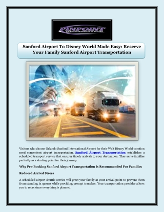 Sanford Airport To Disney World Made Easy: Reserve Your Family Sanford Airport