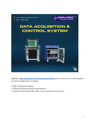 Data Acquisition & Control System _ Digilogic Systems Ltd