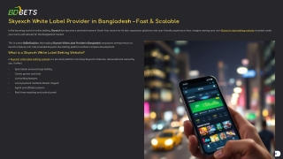 Skyexch White Label Provider in Bangladesh – Fast & Scalable