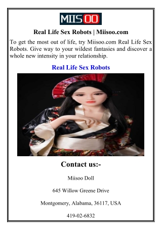 Real Life Sex Robots  Miisoo.com