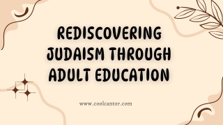 Rediscovering Judaism Through Adult Education