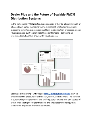Dealer Plus and the Future of Scalable FMCG Distribution Systems