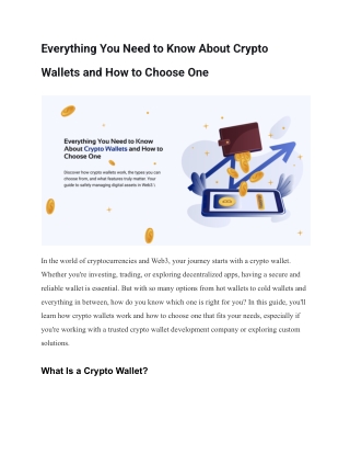 Crypto Wallets Simplified Know How to Choose and Use Them