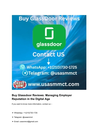 The importance of Glassdoor reviews for businesses