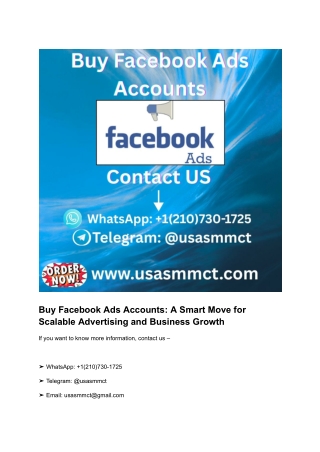 Buy Facebook Ads Business Accounts