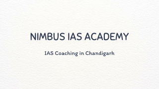 Why Choose Chandigarh for IAS Coaching