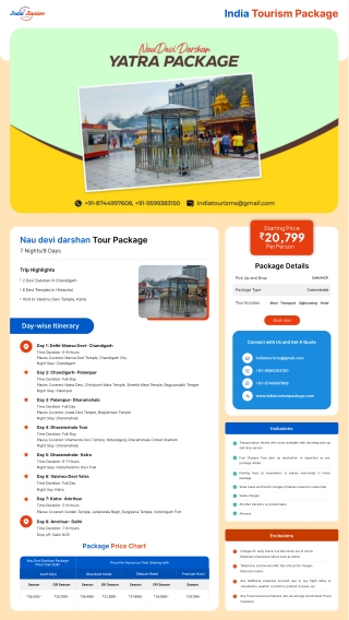 Why book Nau Devi Darshan 7 Nights / 8 Days Tour Package?