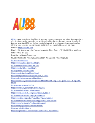 AU88 - Cổng Cá Cược & Game Bài Đổi Thưởng