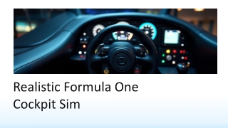 Realistic Formula One Cockpit Sim