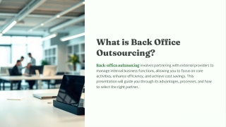 What is Back Office Outsourcing