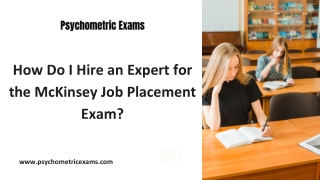 How Do I Hire an Expert for the McKinsey Job Placement Exam?