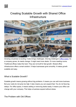Creating Scalable Growth with Shared Office