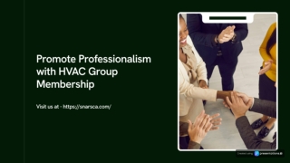 Promote Professionalism with HVAC Group Membership