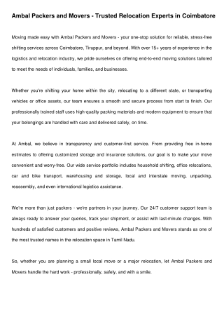 Ambal_Packers_and_Movers_Profile