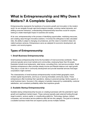 What is Entrepreneurship and Why Does It Matters_ A Complete Guide