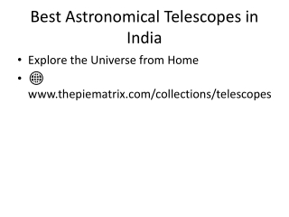Best Astronomical Telescope In India