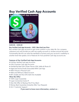 Buy Verified Cash App Accounts