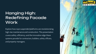 Rope Suspended Platforms: Elevating Safety & Speed in Facade Work