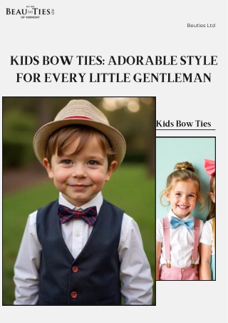 Kids Bow Ties Adorable Style for Every Little Gentleman