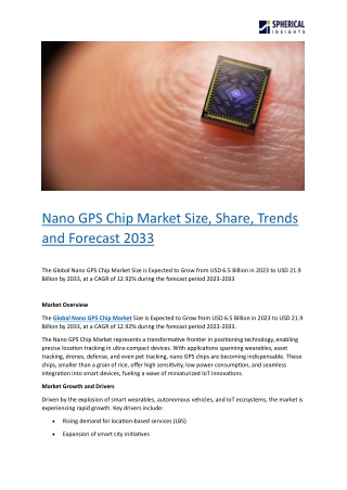 Nano GPS Chip Market Size