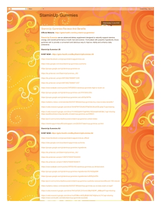 StaminUp Gummies Reviews And Benefits