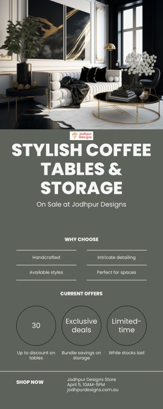 Coffee Table and Storage Sales – Jodhpur Designs Australia