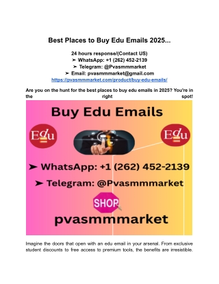 Best Places to Buy Edu Emails 2025