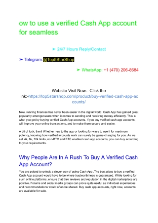 Top 7 Sites To Buy Verified Cash App Accounts In 2025