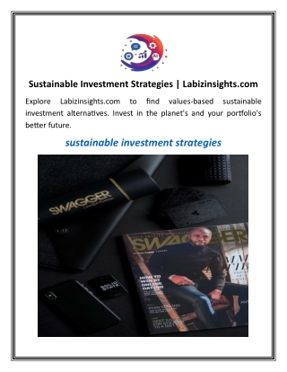 Sustainable Investment Strategies.Labizinsights
