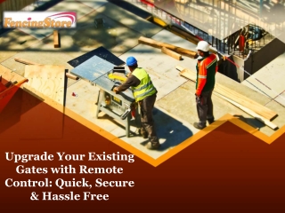 Upgrade Your Existing Gates with Remote Control Quick, Secure & Hassle Free