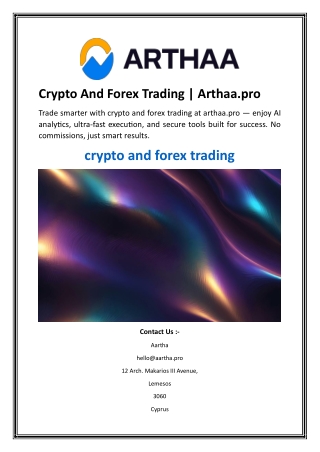 Crypto And Forex Trading​  Arthaa.pro