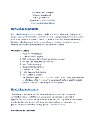 Buy LinkedIn accounts